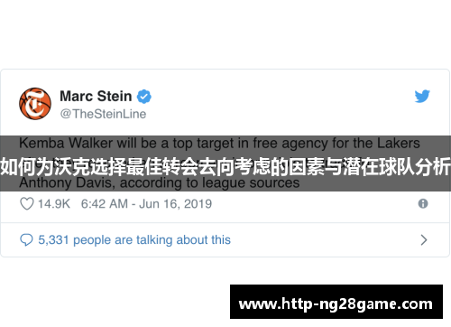 如何为沃克选择最佳转会去向考虑的因素与潜在球队分析